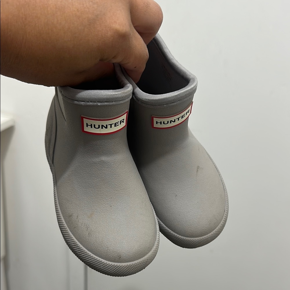 Hunter Gray Rain & Snow Boots Waterproof Classic